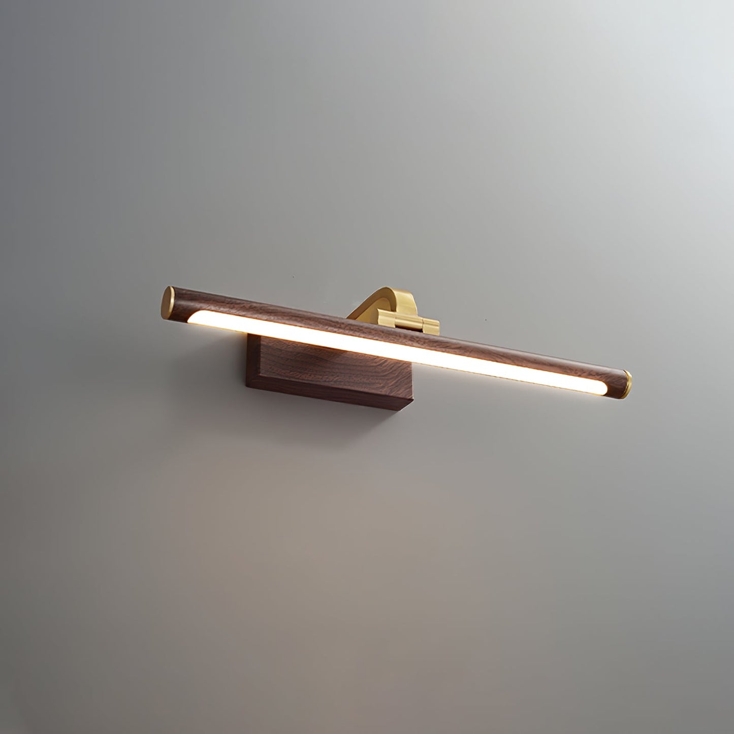 Walnut Color Linear LED Wall Light - Eco-Friendly Illumination