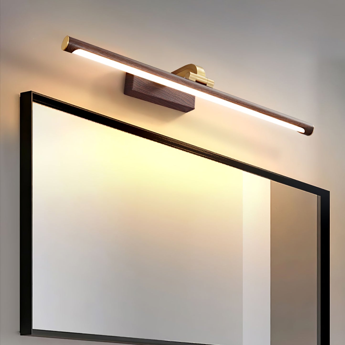 Walnut Color Linear LED Wall Light - Eco-Friendly Illumination