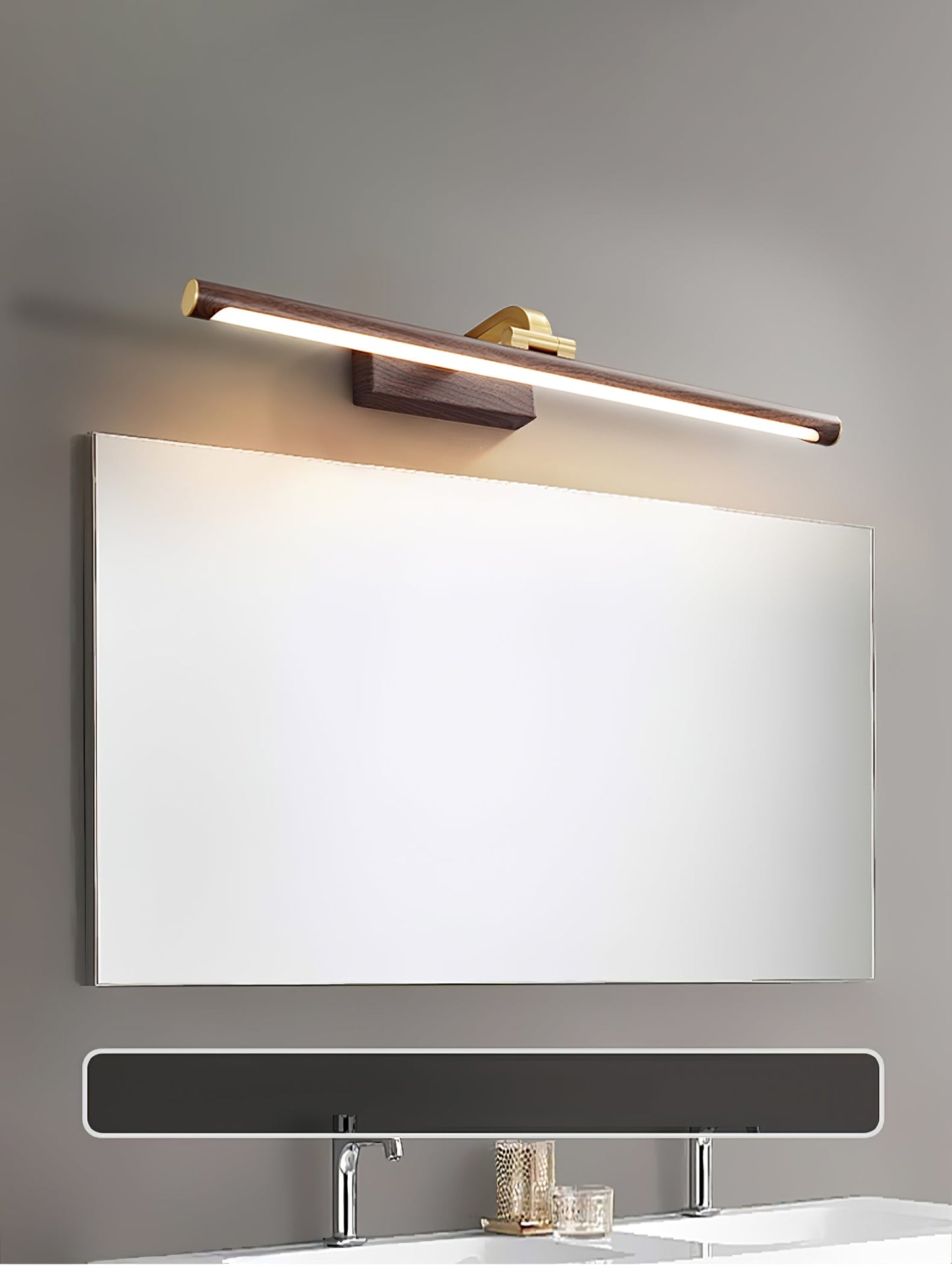 Walnut Color Linear LED Wall Light - Eco-Friendly Illumination