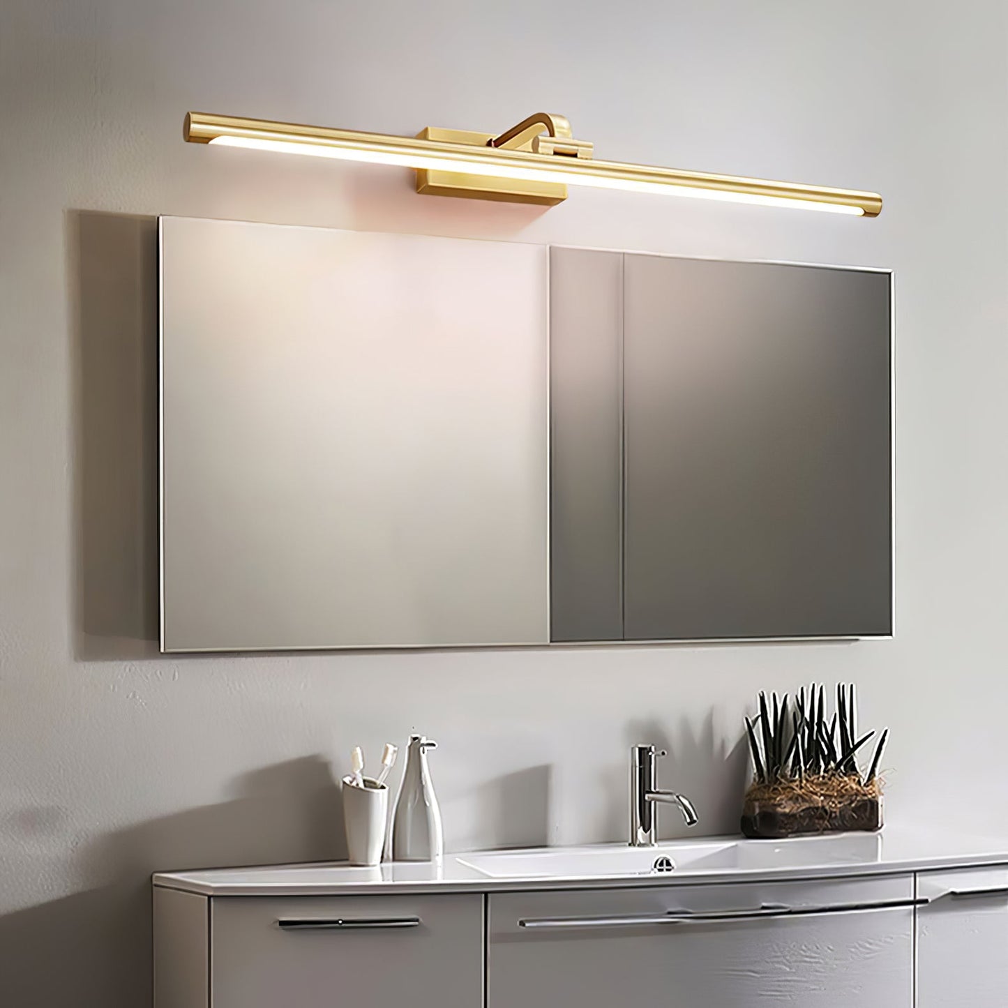 Walnut Color Linear LED Wall Light - Eco-Friendly Illumination