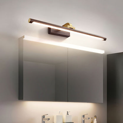 Walnut Color Linear LED Wall Light - Eco-Friendly Illumination