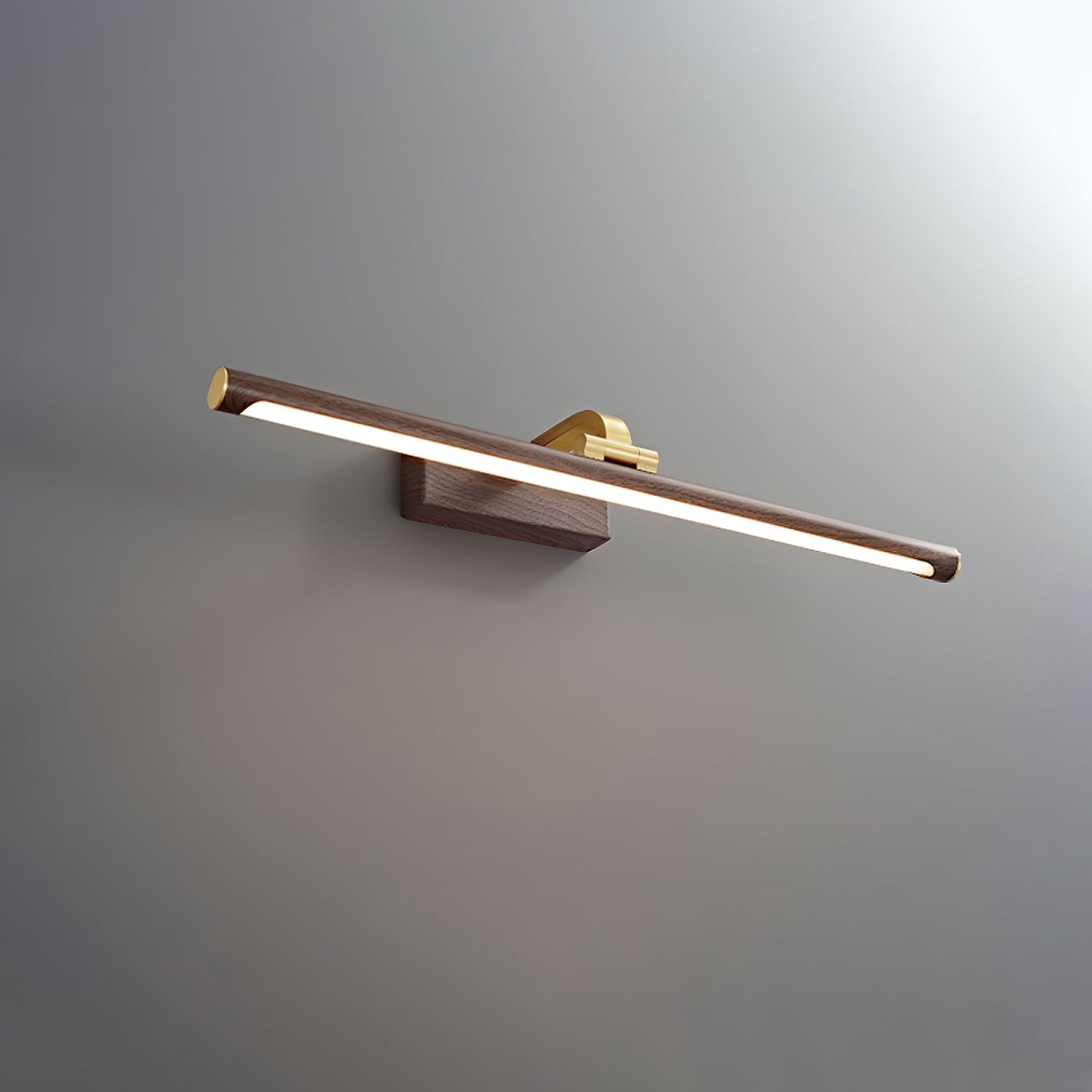 Walnut Color Linear LED Wall Light - Eco-Friendly Illumination