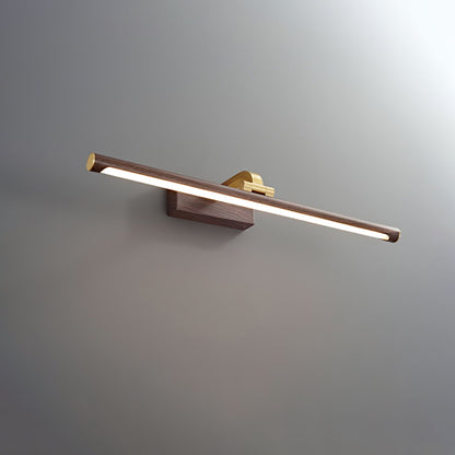 Walnut Color Linear LED Wall Light - Eco-Friendly Illumination