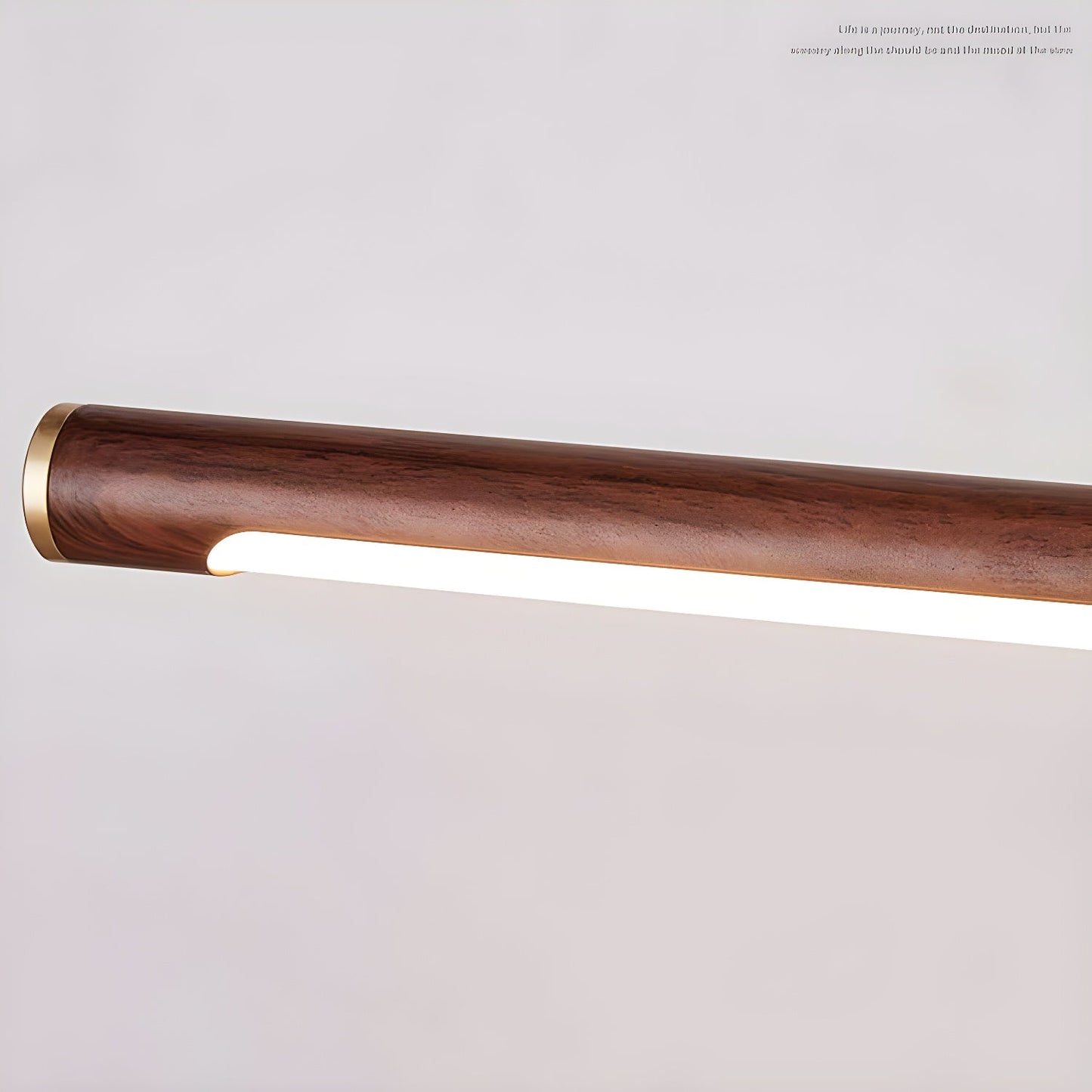 Walnut Color Linear Adjustable Wall Light with LED Illumination
