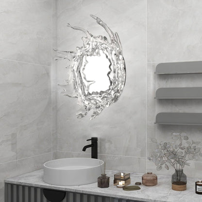 Water Drop Mirror Wall Lamp with Integrated LED Lighting