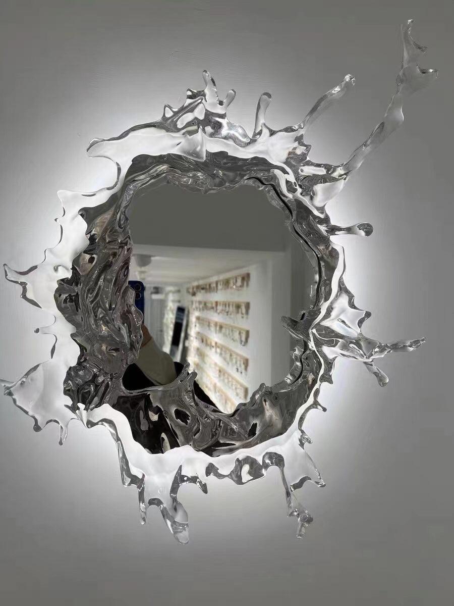 Water Drop Mirror Wall Lamp with Integrated LED Lighting