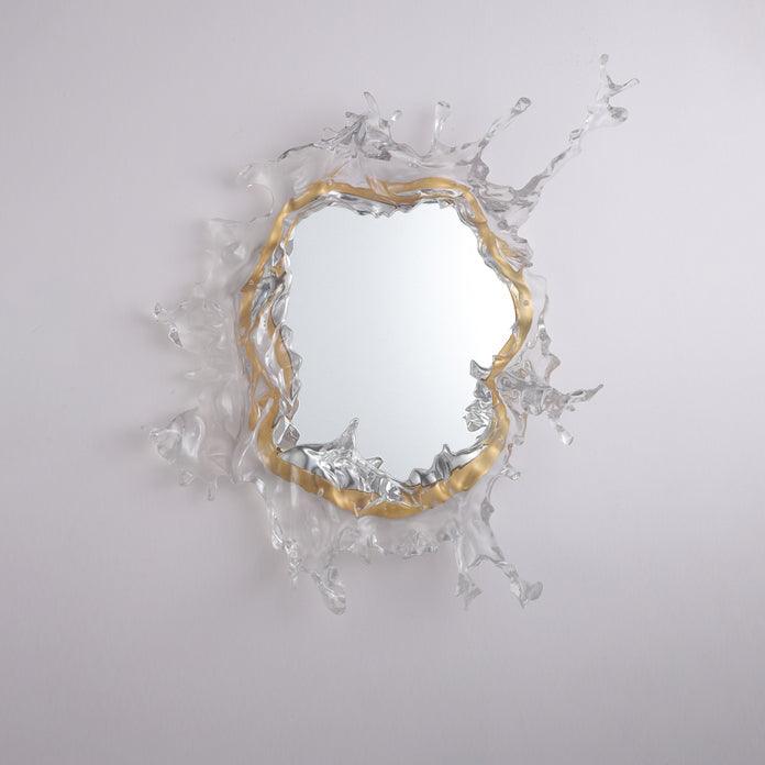 Water Drop Mirror Wall Lamp with Integrated LED Lighting