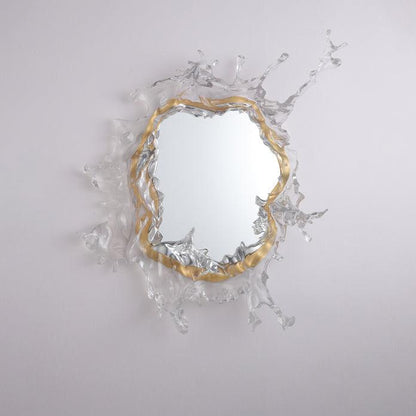 Water Drop Mirror Wall Lamp with Integrated LED Lighting