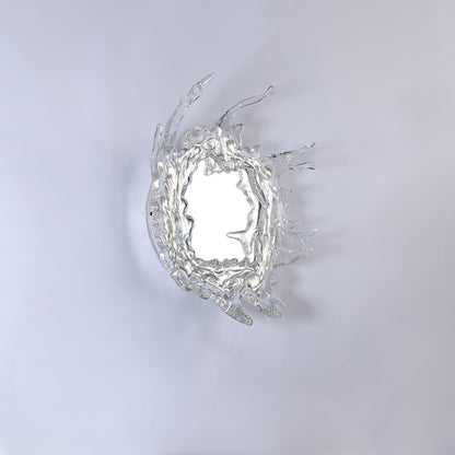 Water Drop Mirror Wall Lamp with Integrated LED Lighting