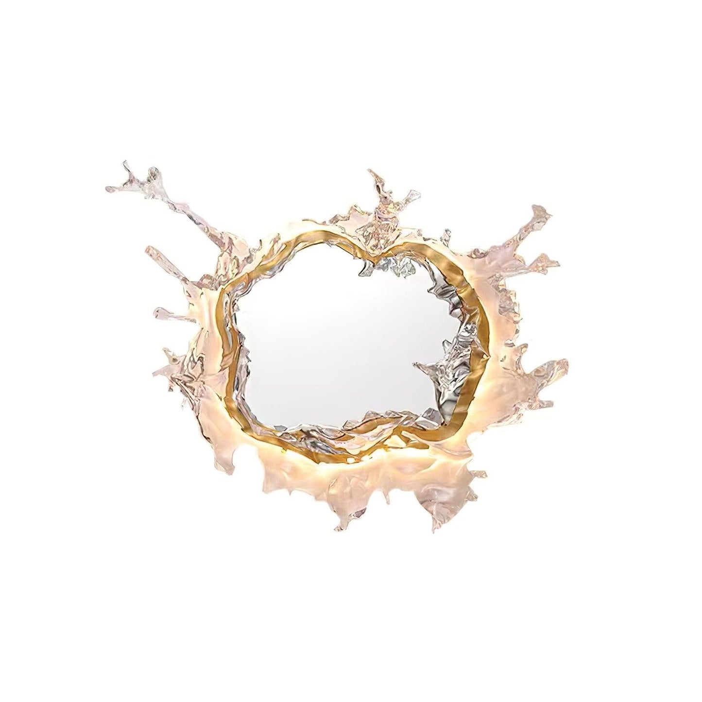 Water Drop Mirror Wall Lamp with Integrated LED Lighting