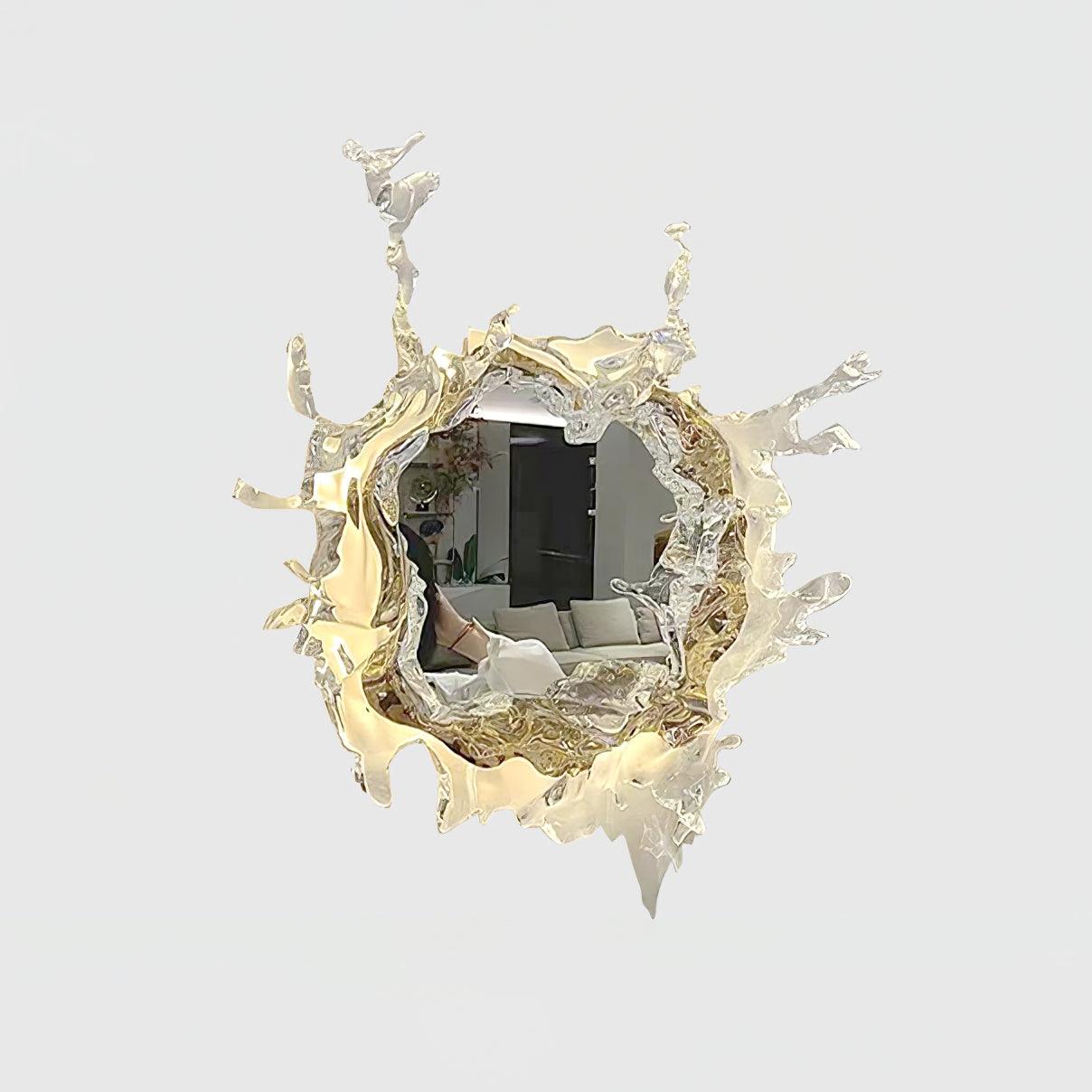 Water Drop Mirror Wall Lamp with Integrated LED Lighting