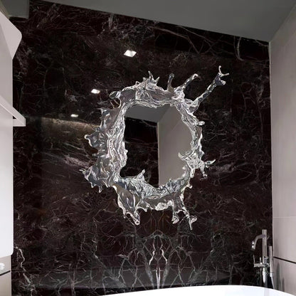 Water Drop Mirror Wall Lamp with Integrated LED Lighting
