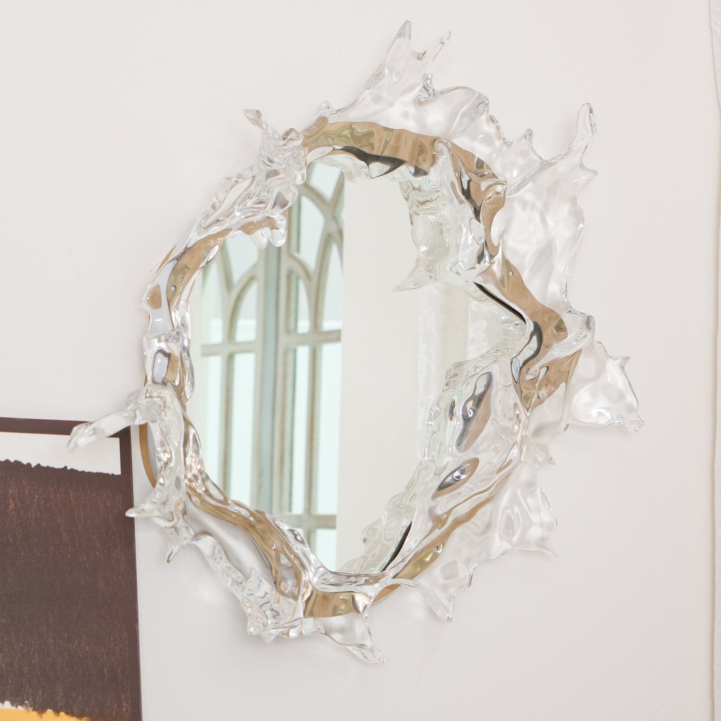 Water Drop Mirror Wall Lamp with Integrated LED Lighting