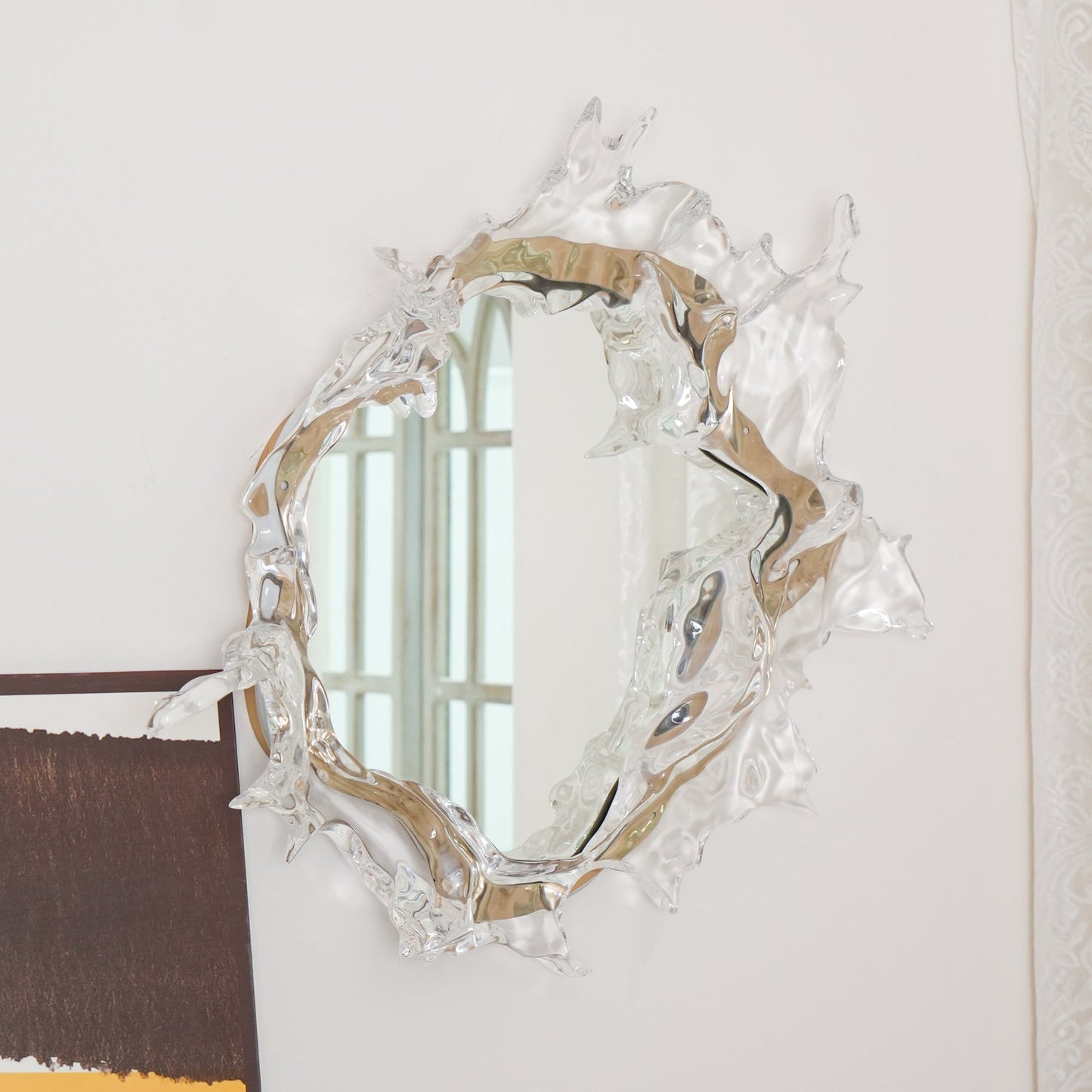 Water Drop Mirror Wall Lamp with Integrated LED Lighting