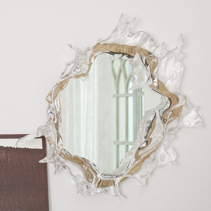 Water Drop Mirror Wall Lamp with Integrated LED Lighting