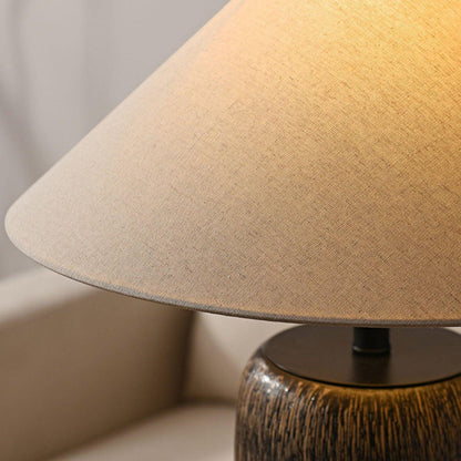 Weathered Wood Grain Floor Lamp with LED Light Fixture