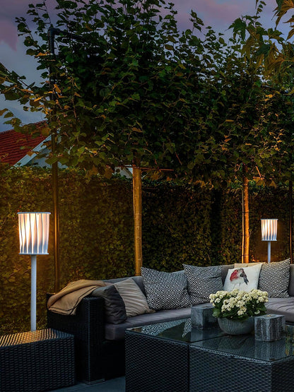 White Column Outdoor Light LED Waterproof Garden Lantern