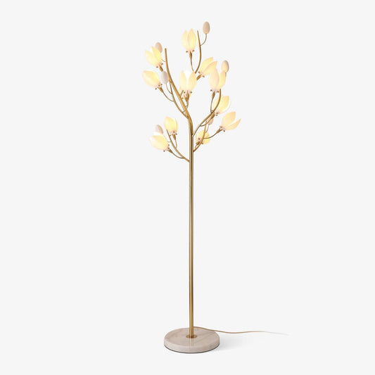 Porcelain Magnolia Floor Lamp - Ceramic LED Light, 175cm