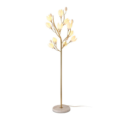 Porcelain Magnolia Floor Lamp - Ceramic LED Light, 175cm