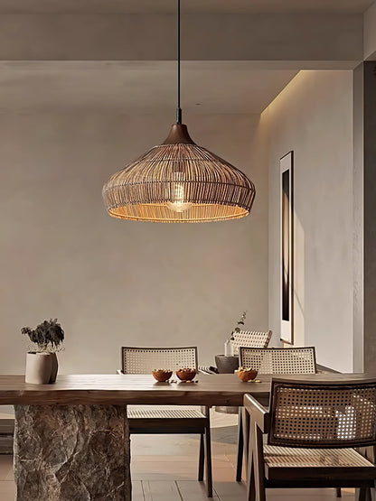 Wicker Rattan Luxury Pendant Light - Modern LED Ceiling Fixture