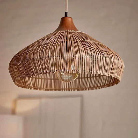 Wicker Rattan Luxury Pendant Light - Modern LED Ceiling Fixture