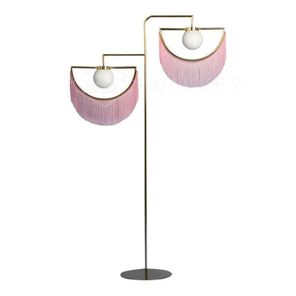 Wink Floor Lamp with Colorful Fringes and LED Light