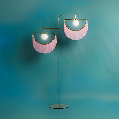 Wink Floor Lamp with Colorful Fringes and LED Light