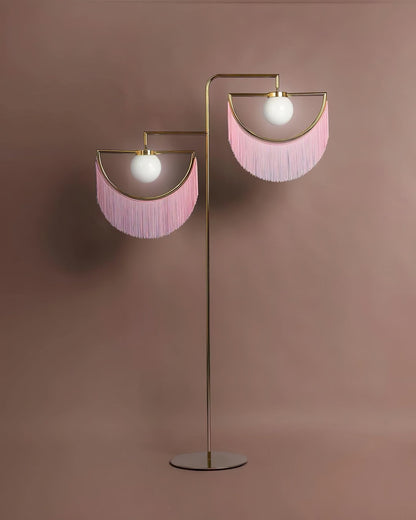 Wink Floor Lamp with Colorful Fringes and LED Light