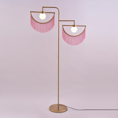 Wink Floor Lamp with Colorful Fringes and LED Light