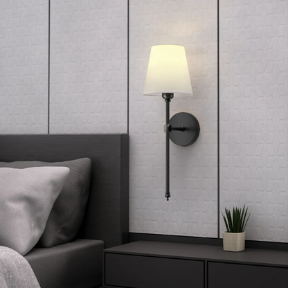 Wireless Wall-Mounted Sconces – Elegant Black and Gold Lighting Solution