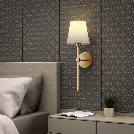 Wireless Wall-Mounted Sconces – Elegant Black and Gold Lighting Solution