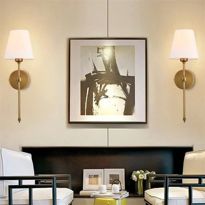 Wireless Wall-Mounted Sconces – Elegant Black and Gold Lighting Solution