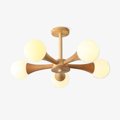 Nera Wooden Chandelier LED Light for Elegant Home Décor