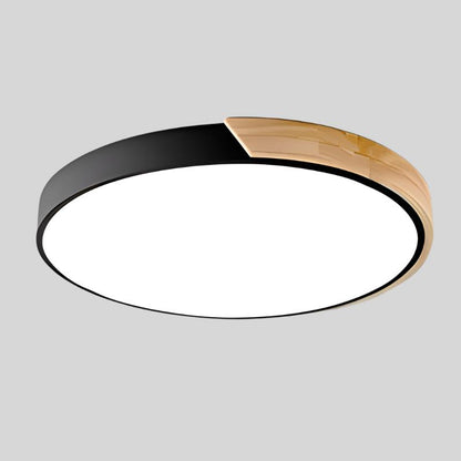 Nordic Wooden Macaroon Circular LED Ceiling Light