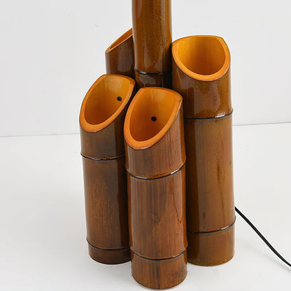 Zen Bamboo Tube Floor Lamp - LED Indoor Lighting Decor