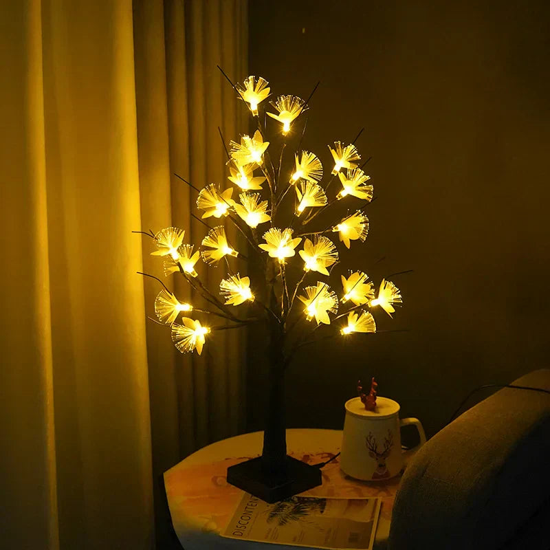 Frendorf Birch Fiber Optic Flower Tree Light - USB/Battery