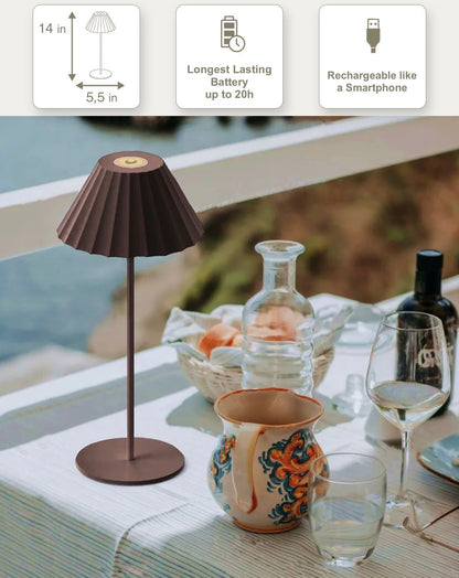 Amalfi Portable Table Lamp - Cordless, Rechargeable, and Dimmable Design