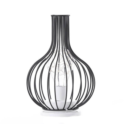 Retro Iron Wine Bottle Night Light Table Lamp LED Decor