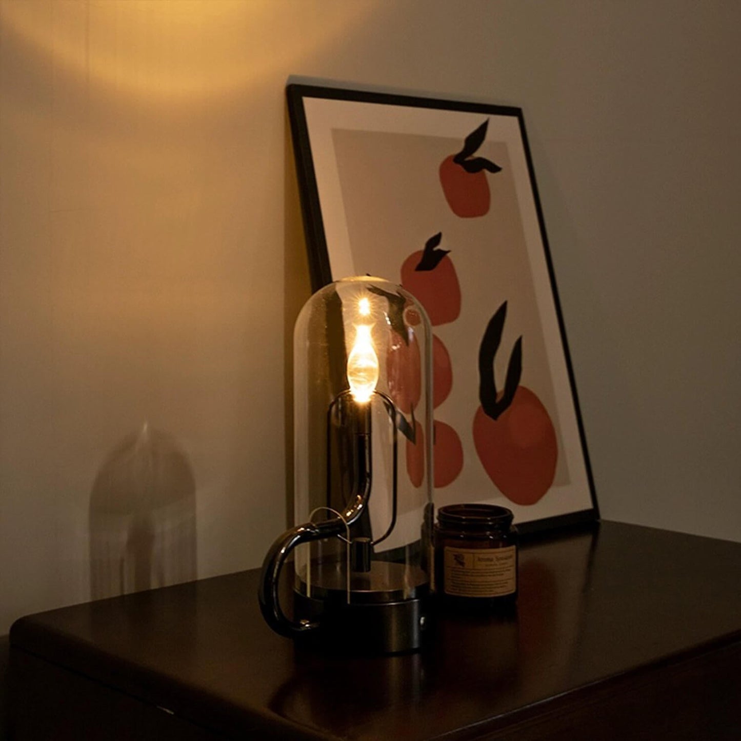 Cordless Candle Table Lamp - Modern Ambient Lighting with Water-Resistant Design