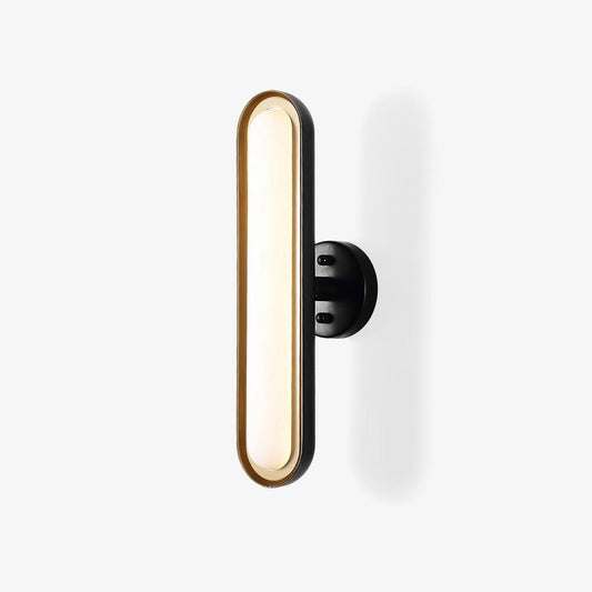 Capsule Wall Lamp Set of 2 with Integrated LED Gold Finish
