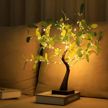 Frendorf Ginkgo Tree LED Light Warm White Battery Operated