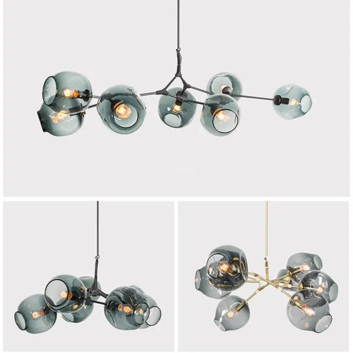 Bifurcation Bubble Glass Sputnik Chandelier - Modern Pendant