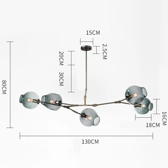 Bifurcation Bubble Glass Sputnik Chandelier - Modern Pendant