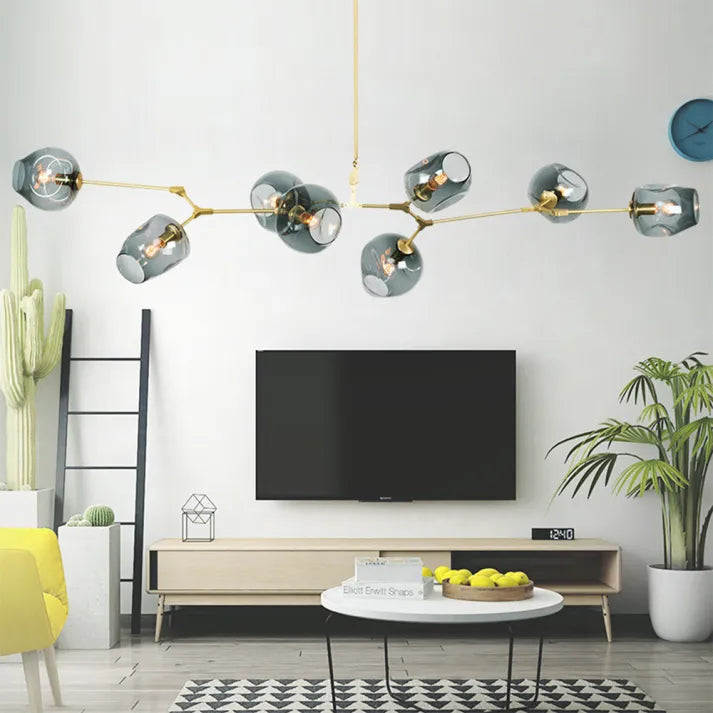 Bifurcation Bubble Glass Sputnik Chandelier - Modern Pendant