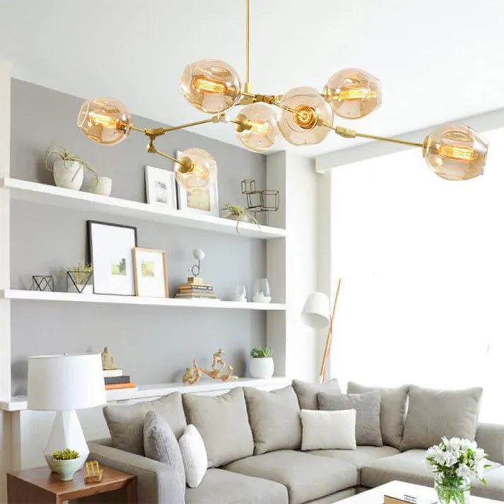Bifurcation Bubble Glass Sputnik Chandelier - Modern Pendant