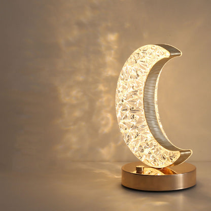 Kristall Half Moon Lamp - LED Dimmable Night Light