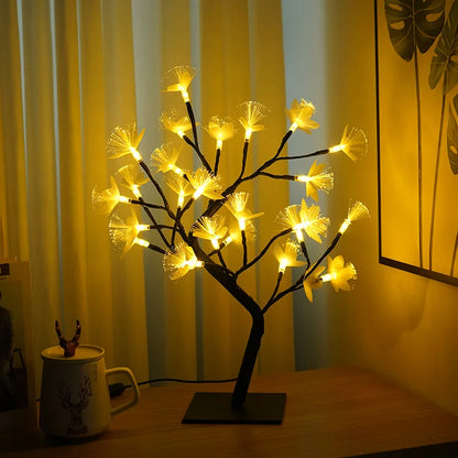 Frendorf Birch Fiber Optic Flower Tree Light - USB/Battery