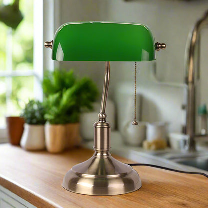 European Elegance Glass Table Lamp – Timeless Sophistication