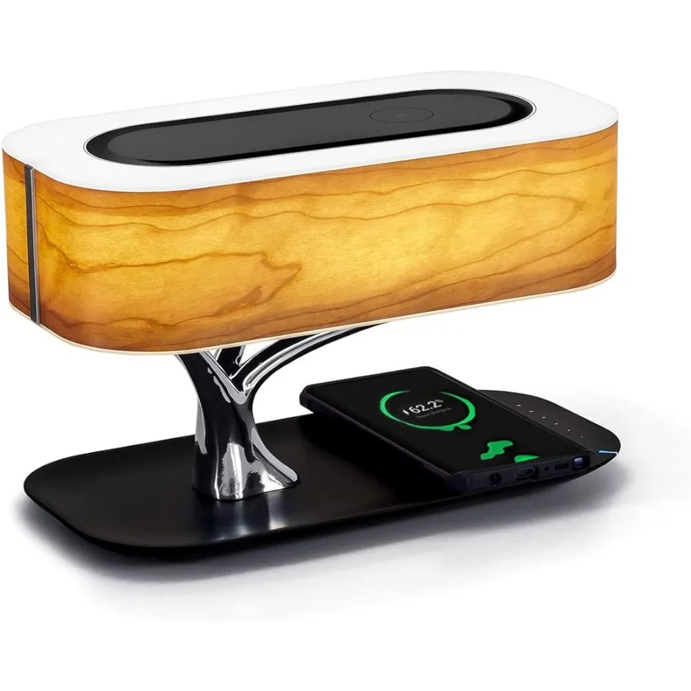 Verona Smart LED Table Lamp - Wireless Charging, Bluetooth Speaker & Dimmable Light