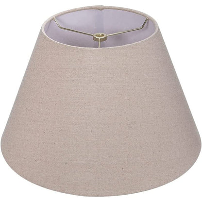 Medium Lamp Shade, Barrel Fabric Shade for Table and Floor Lamp, 7x13x7.8 Inch, Natural Linen, Handmade, Spider (White)